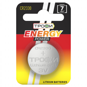 Батарейки Трофи CR2330-1BL ENERGY POWER Lithium (10/240/30240)