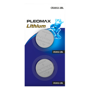 Батарейки Pleomax CR2032-2BL Lithium (60/240/43200)