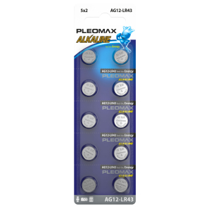 Батарейки Pleomax AG12 (386) LR1142, LR43 Button Cell (100/1000/70000)
