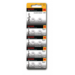 Батарейки Kodak SG10 (389) SR1130, SR54 MAX Silver Oxid Button Cell (10/100/2000)