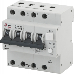 Автоматический выключатель дифференциального тока ЭРА PRO NO-901-94 АВДТ 63 3P+N C25 30мА тип A
