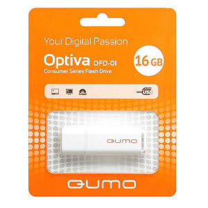 Флэш-диск QUMO 16 Gb Optiva-01 White (25/7500)