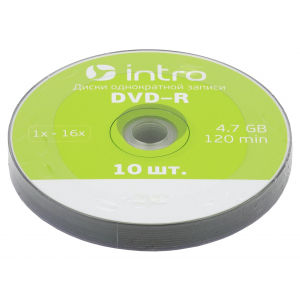 Intro DVD-R INTRO 16х 4,7GB  Shrink 10 (10/400/18000)