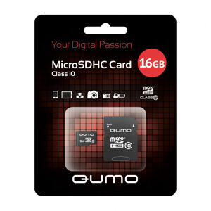 QUMO Micro SDHC 16 Gb Class 10 + adapt (25/7500)