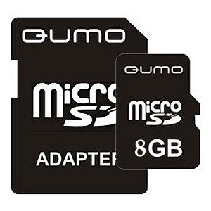 QUMO Micro SDHC 08 Gb Class 6 + adapt (25/7500)