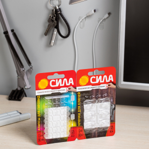 Клипсы СИЛА SCC-D20-T20 для гирлянд с технологией бесследного удаления 20 шт, 24 полоски до 200 г прозрачные