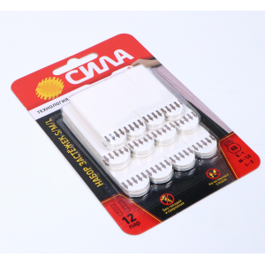 Застежки СИЛА SHS-MIXSML-W12 набор для картин с технологией бесследного удаления 12 пар (S, M, L по 4 пары)