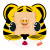 Innova PI09823 Ф/рамка 10*10cm  Emoji tiger , пластик (6/768)