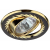 KL6A GU/G Светильник ЭРА литой пов. с гравировкой по кругу MR16,12V/220V, 50W черный металл/золото (