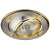 KL5AT SS/G Светильник ЭРА литой круг. пов. с гравировкой MR16,12V/220V, 50W сатин серебро/золото (10