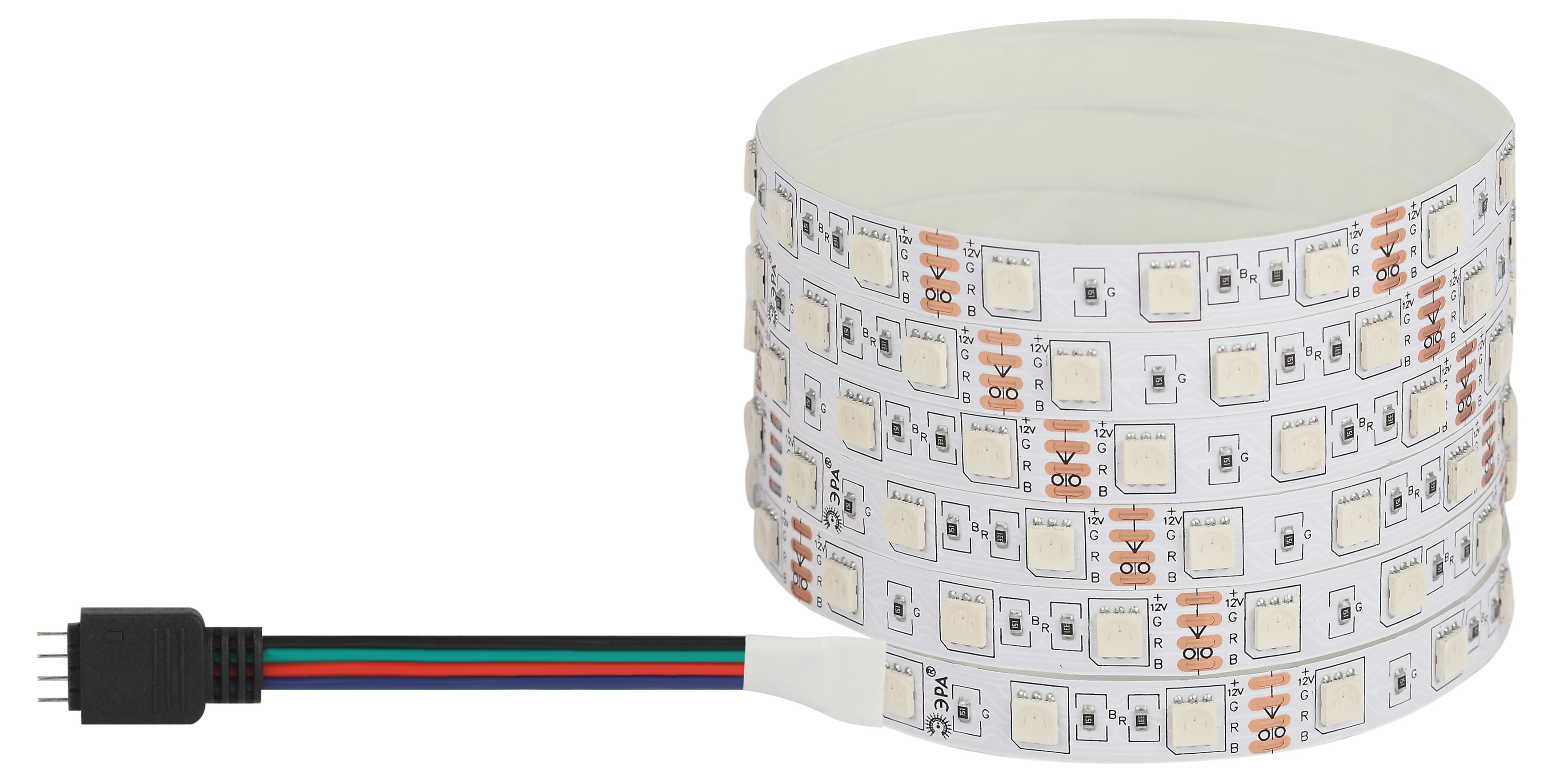 Светодиодная лента ЭРА LS5050 -14,4-60-12-RGB-IP20-1 year-5m (50/2000)