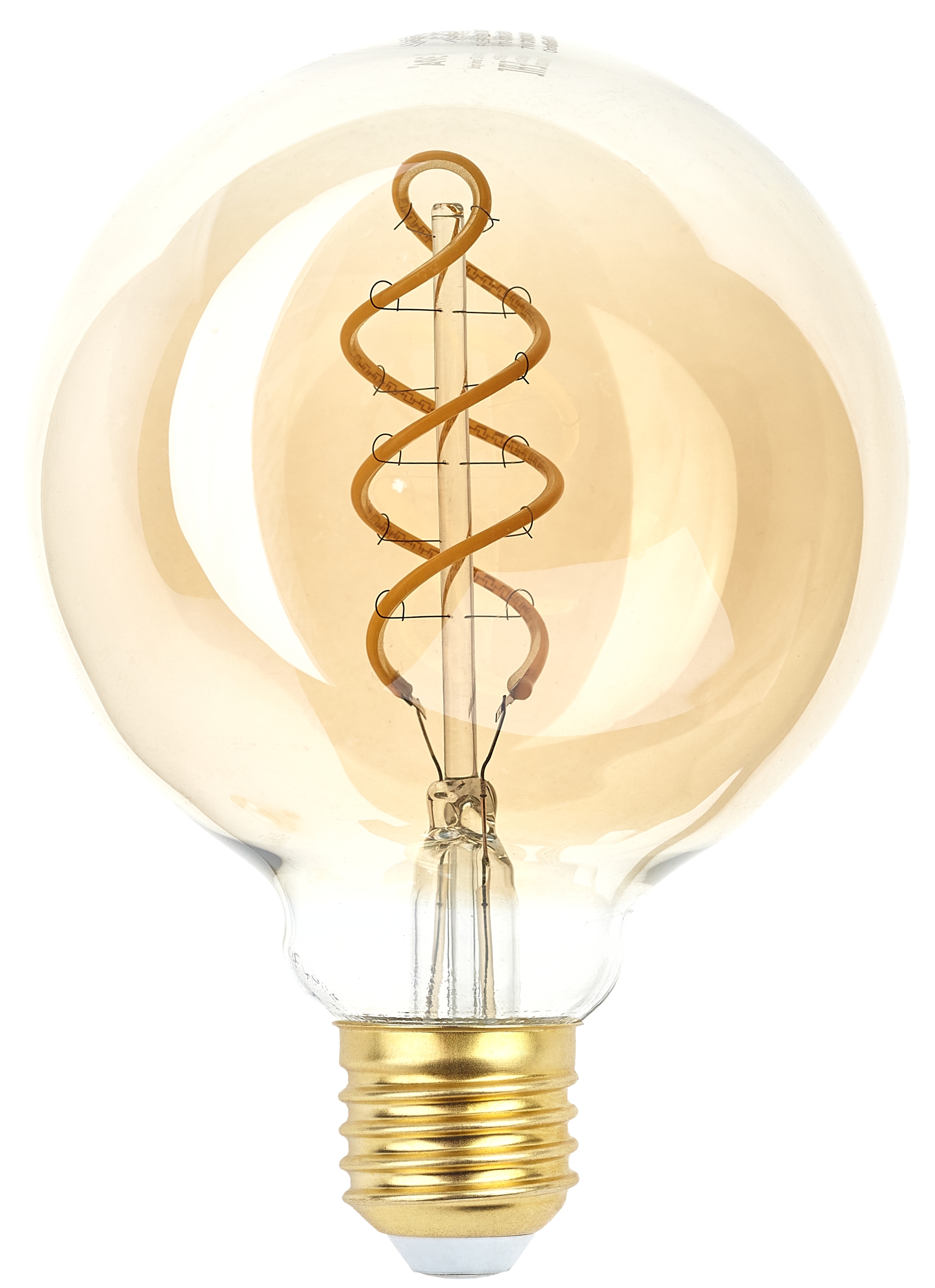 Лампочка светодиодная ЭРА F-LED G95-7W-824-E27 spiral gold E27 / Е27 ...