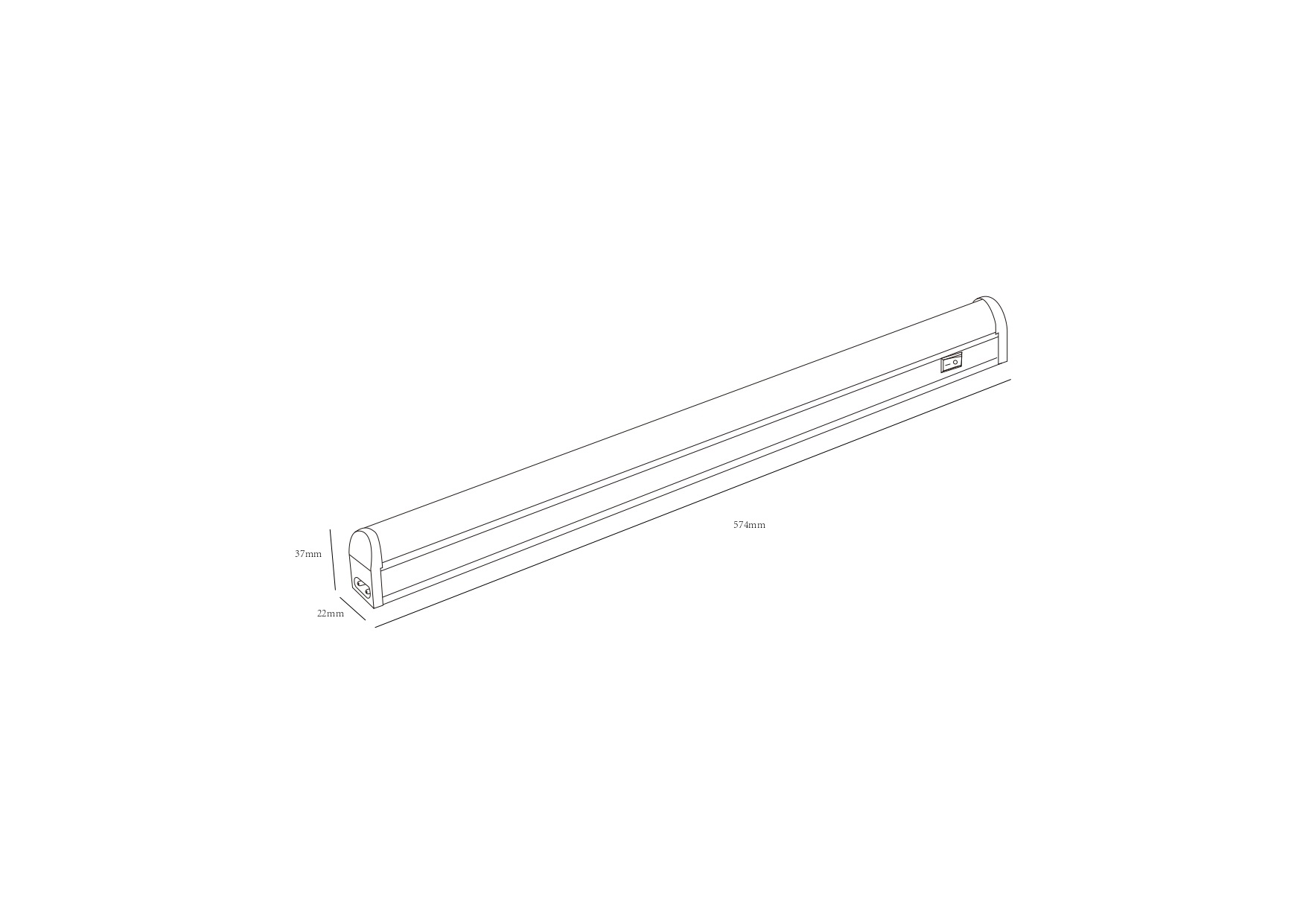 Линейный светодиодный светильник ЭРА LLED-01-08W-4000-W 8Вт 4000K ...