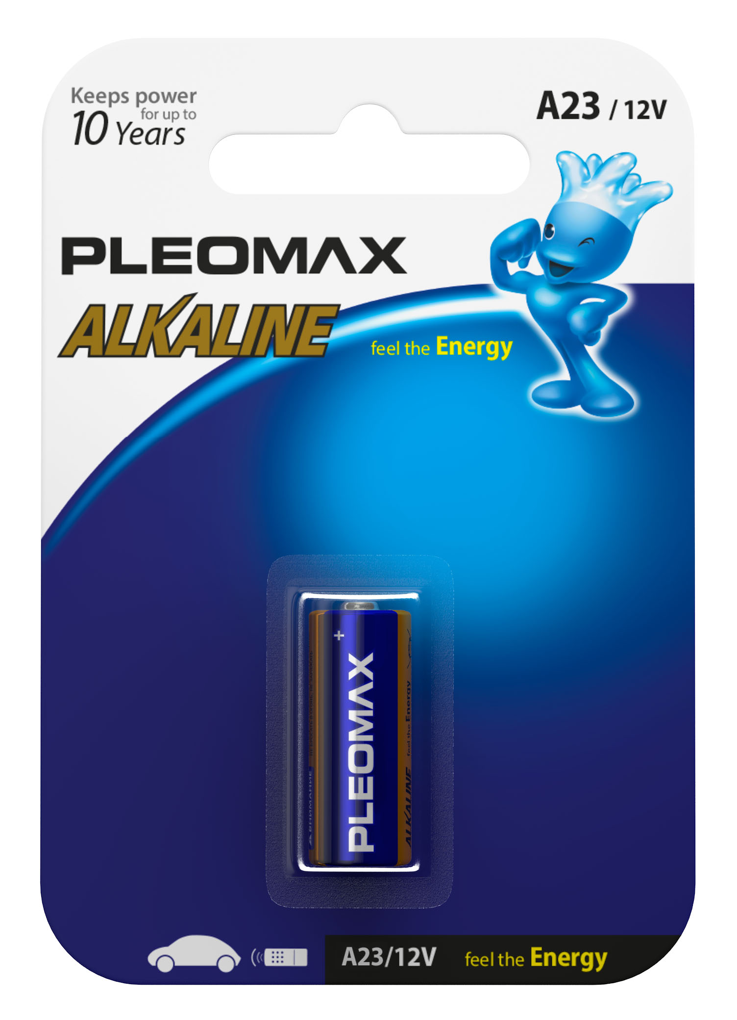 Батарейки Pleomax A23-1BL Alkaline (20/160/9600)