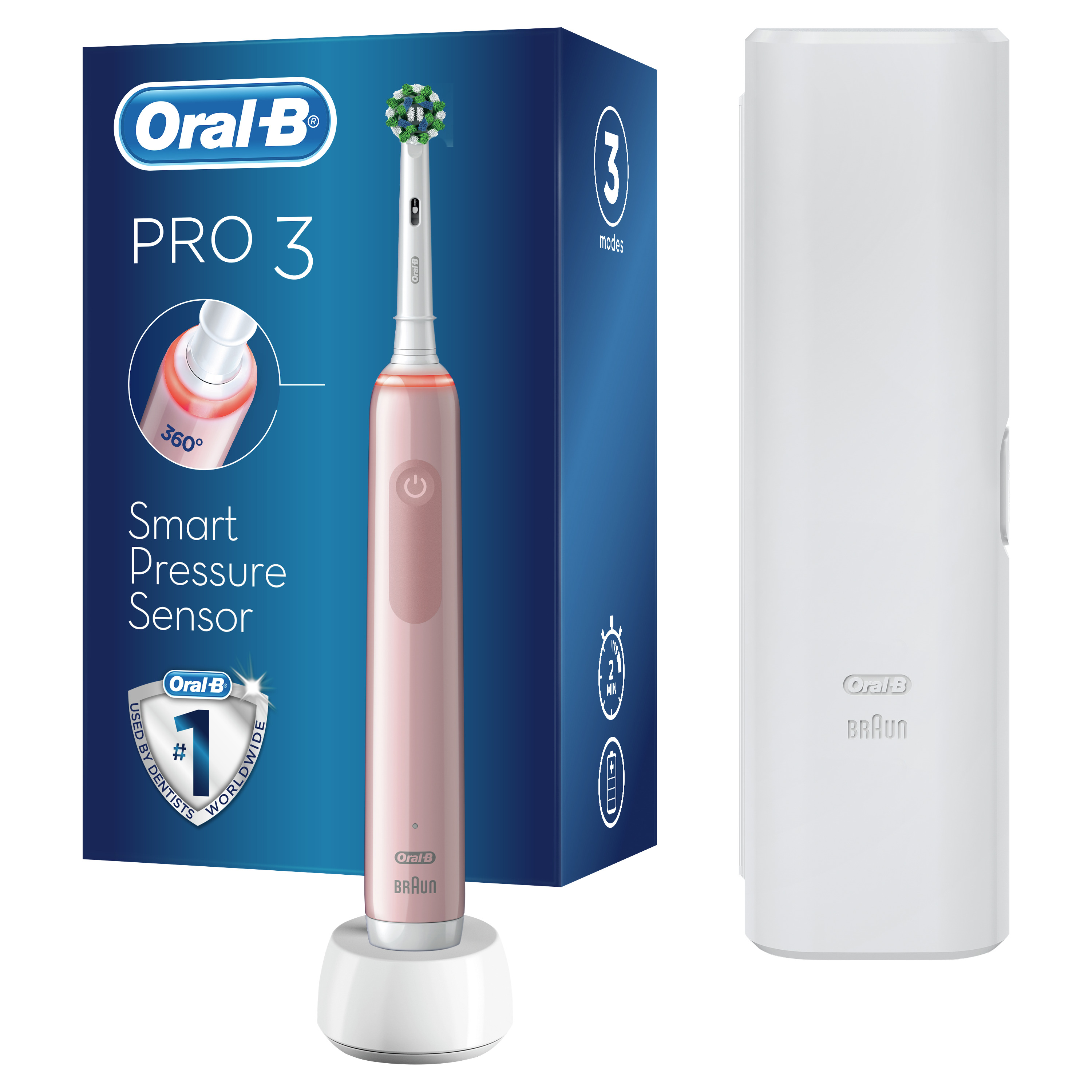 Электрическая зубная щетка ORAL-B Pro 3/D505.513.3X розовая