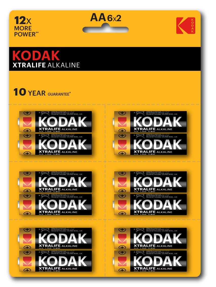 Батарейки Kodak LR6-12BL perforated (6x2BL) XTRALIFE Alkaline [KAA-2x6 .