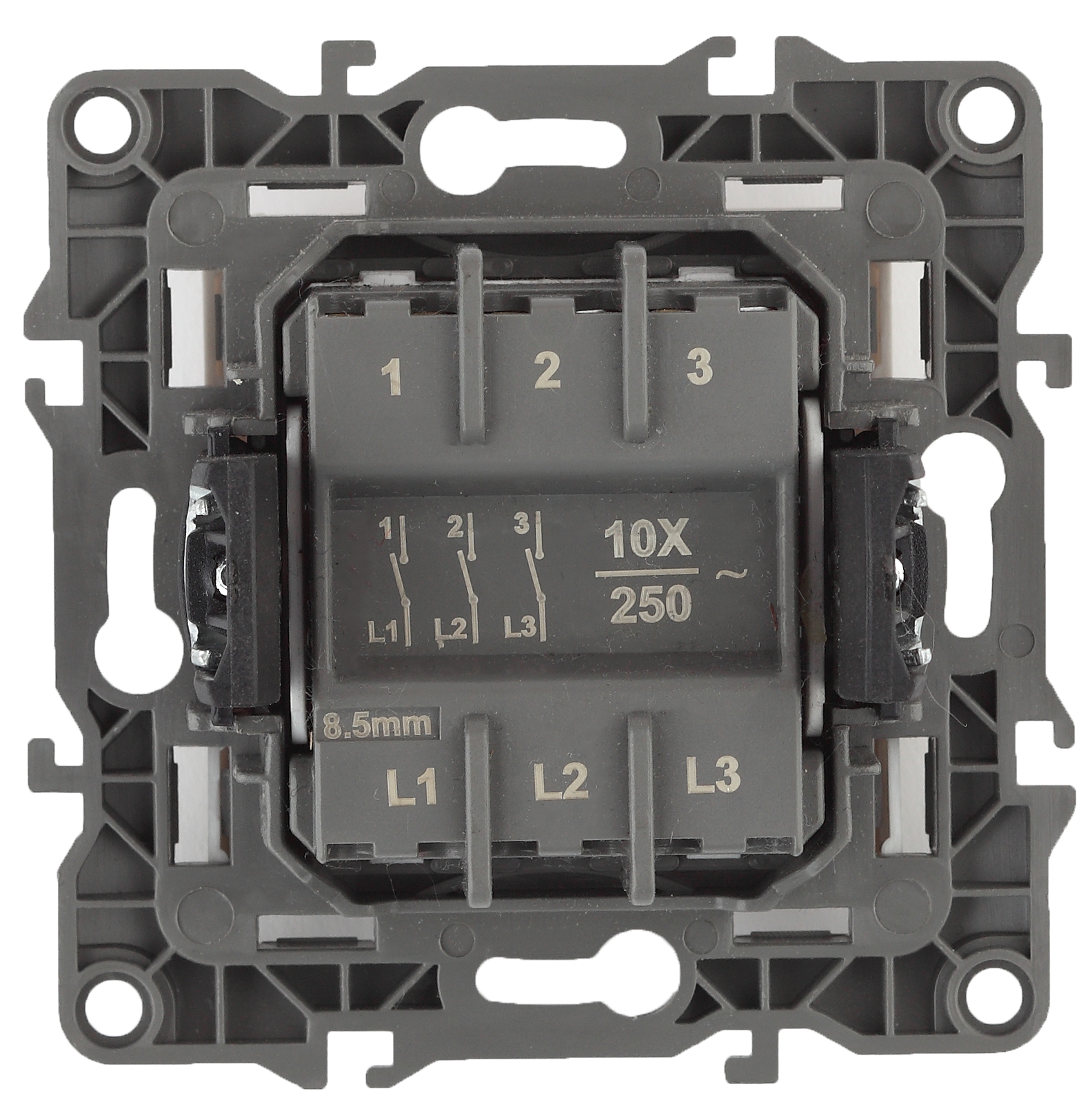 12-1107-03 ЭРА Выключатель тройной, 10АХ-250В, IP20, Эра12, алюминий ...