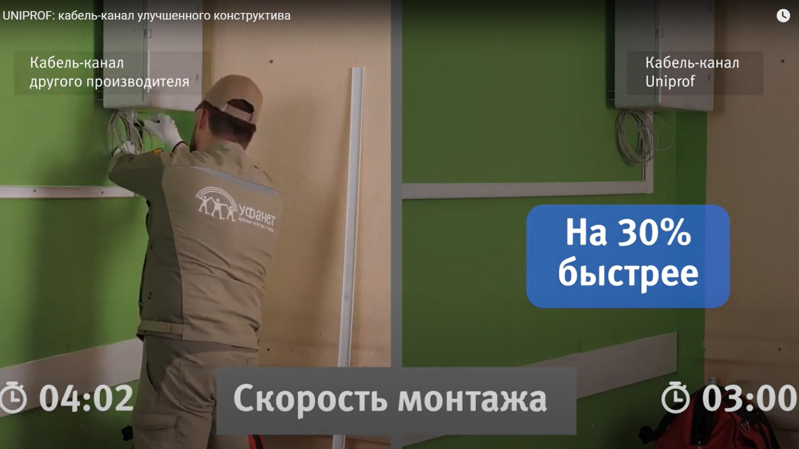 Опубликован видеоролик о преимуществах кабель-канала ЭРА UniProf