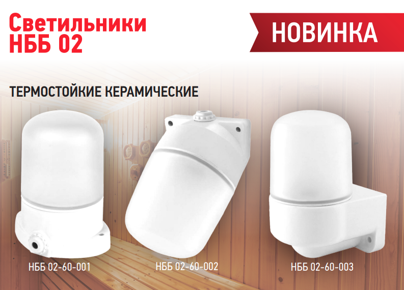 ЭРА НББ-02 — новые термостойкие керамические светильники