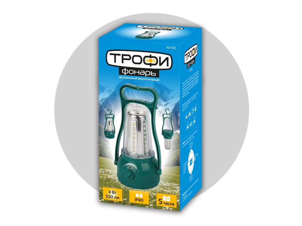 Обновлён дизайн упаковки фонарей ТРОФИ