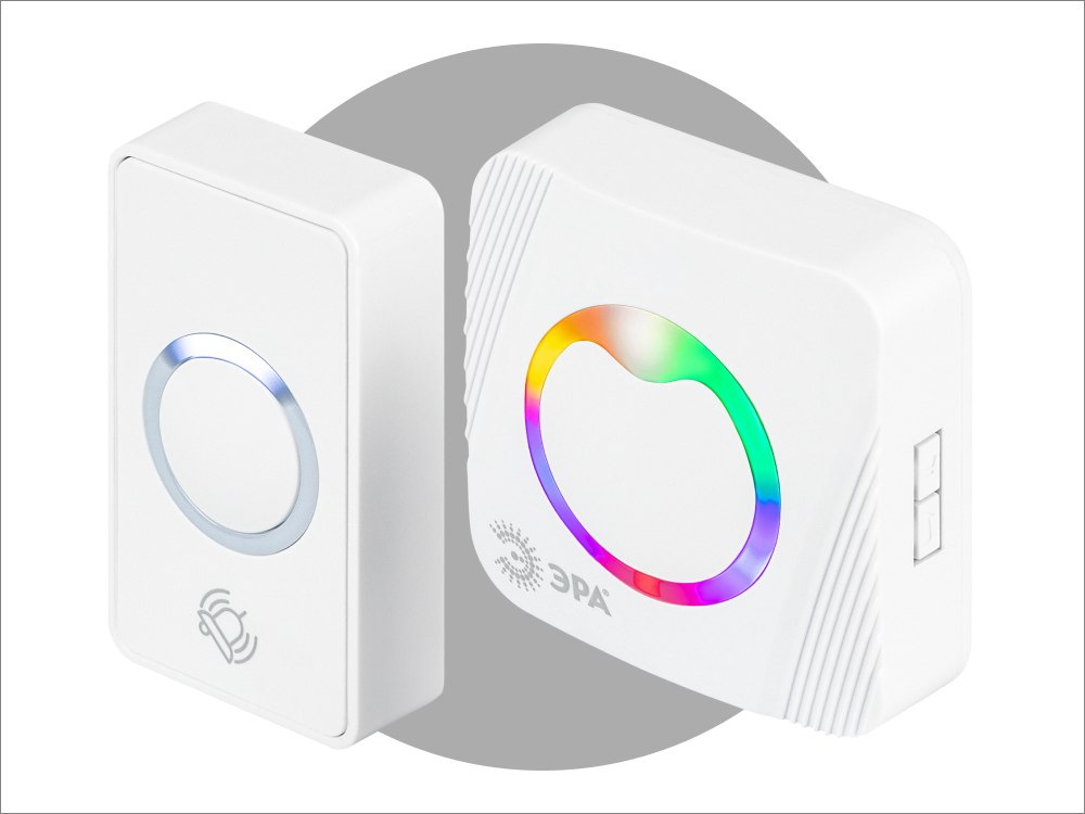 ЭРА POLYCOLOR — беспроводные звонки с уникальным цифровым кодом и RGB-индикацией вызова