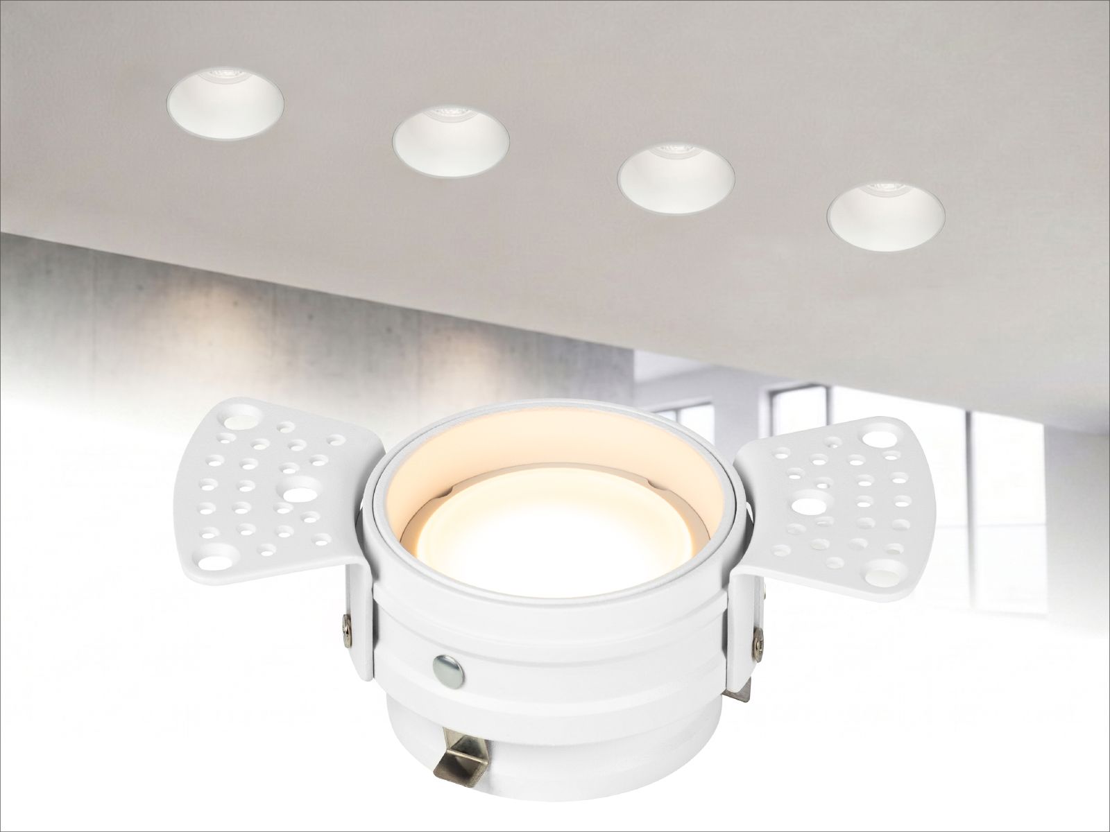 ЭРА KL99 — встраиваемый безрамный светильник для гипсокартонных потолков